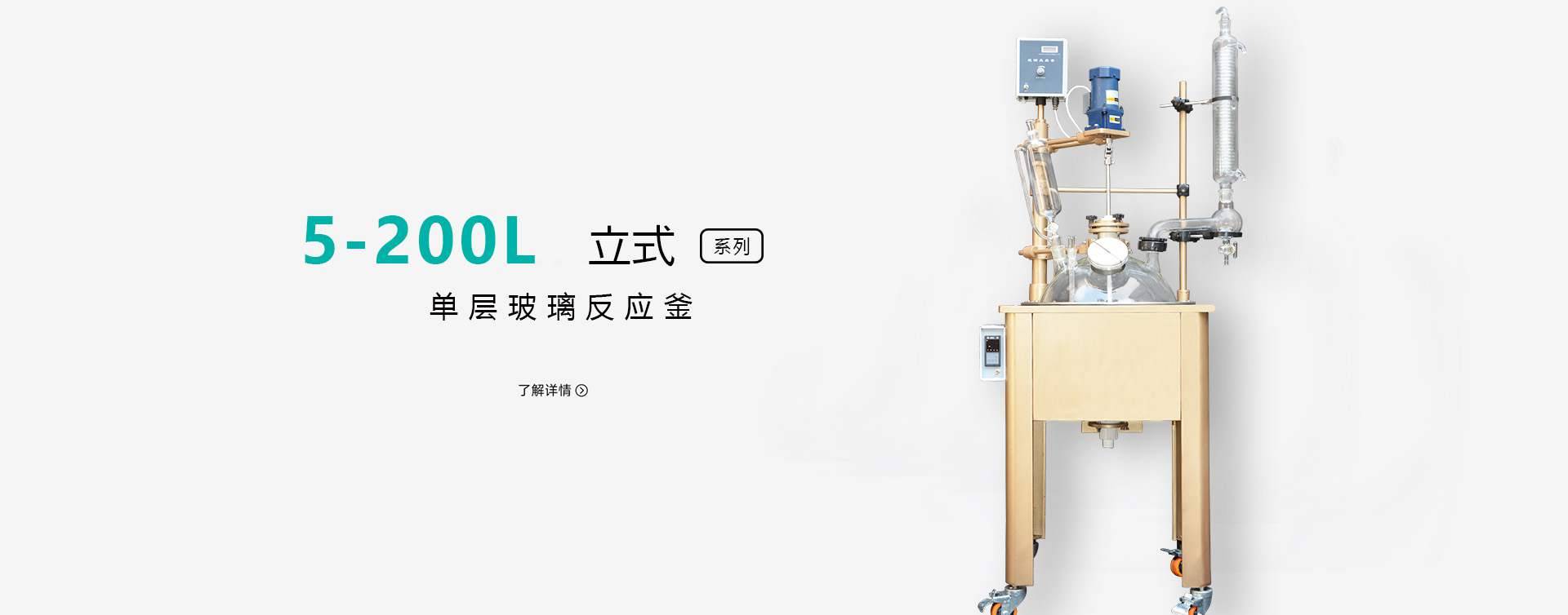 喷涂四氟涂层单层玻璃反应釜图片