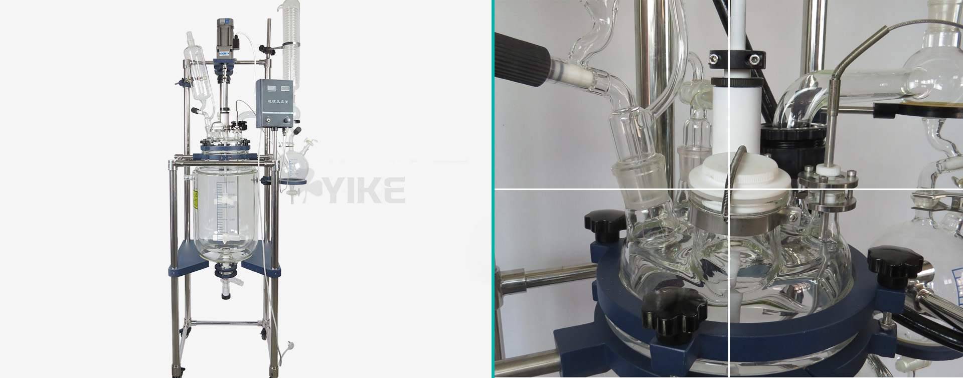 双层玻璃反应釜细节图片