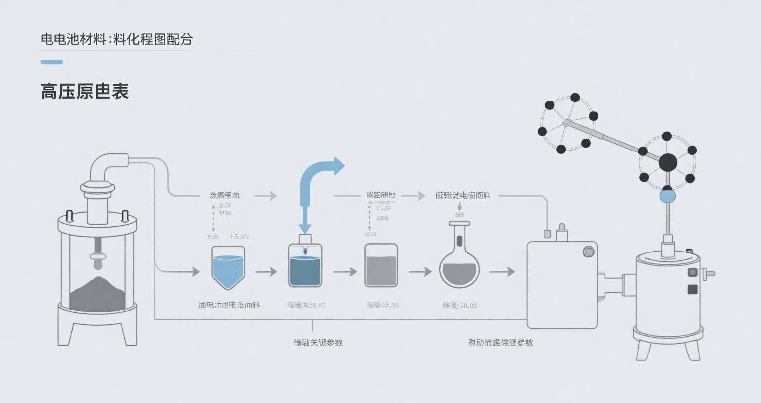 新能源材料与化工设备结合的示意图